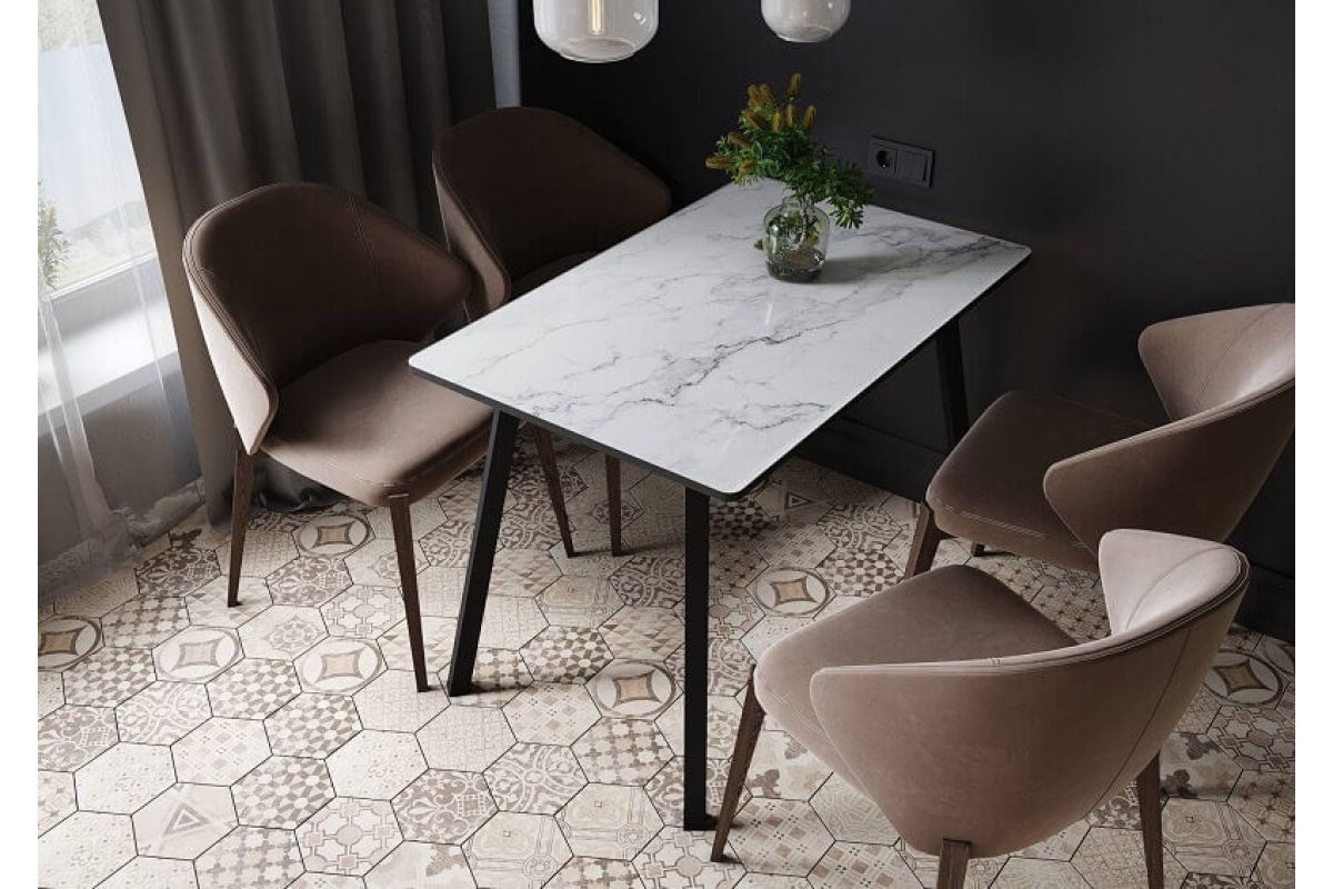 стол обеденный "лофт" 1100*700 фотопечать стекло «Курс-Мебель»