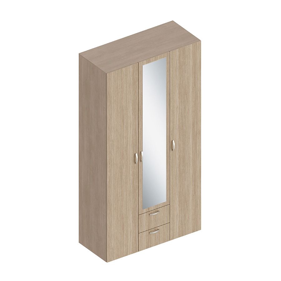 мс "ева" шкаф 3-ств с 2 ящиками  «Курс-Мебель»