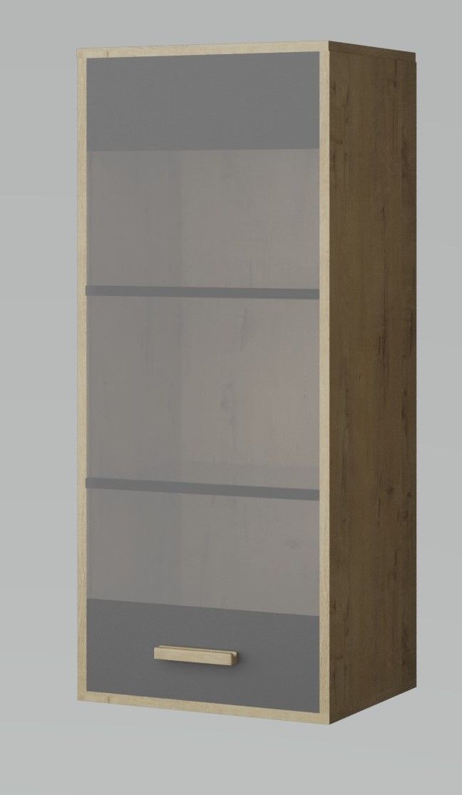 подвесной шкаф со стеклом брейк «КурсМебель»