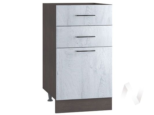 кухня "палермо": шкаф нижний с 3-мя ящиками 400, шн3я 400 (дуб остин беж/корпус венге) «Курс-Мебель»