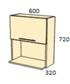шкаф 600 горизонтальный с подиумом под свч. марта «Курс-Мебель»