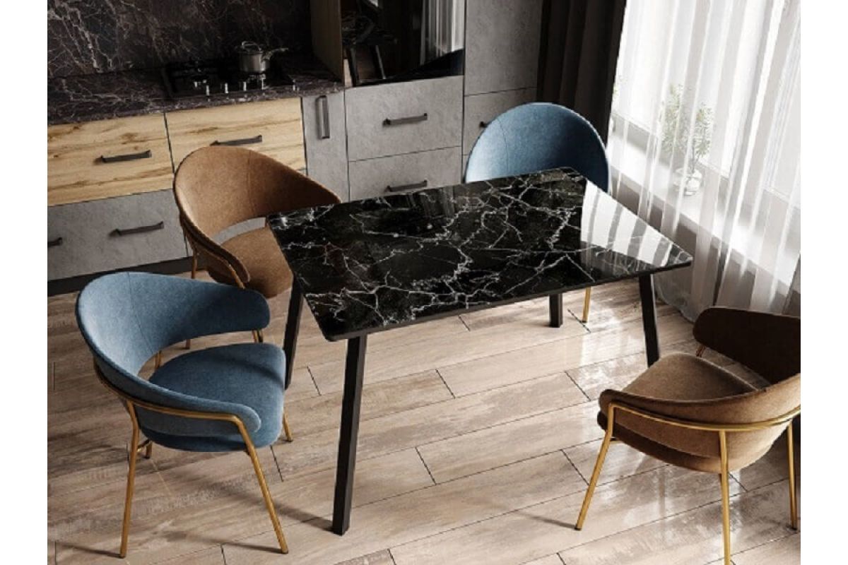 стол обеденный "лофт" 1000*600 фотопечать стекло «Курс-Мебель»