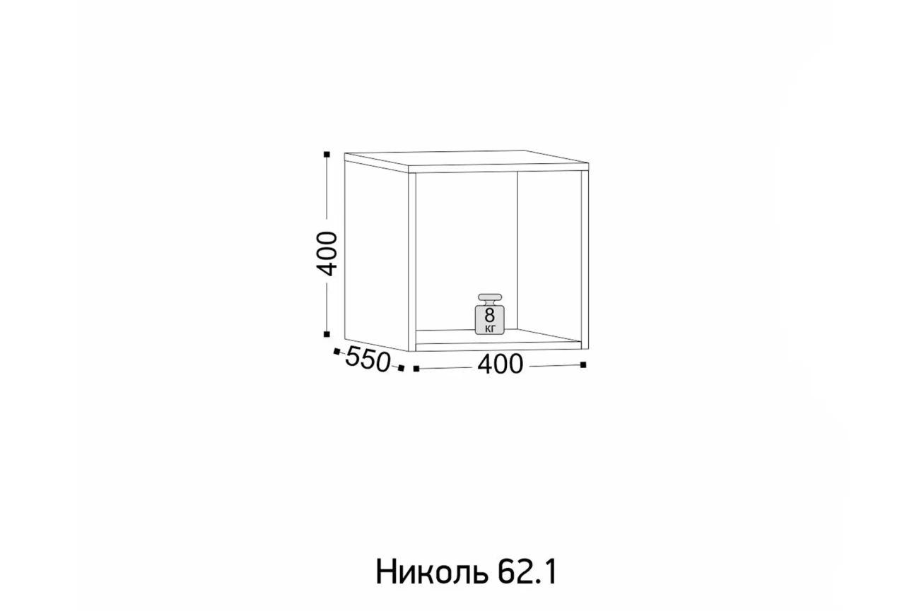 "николь 62.1" антресоль «Курс-Мебель»