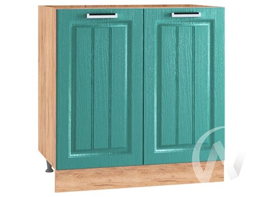 кухня "луксор": шкаф нижний под мойку 800, шнм 800 (клен бирюза/корпус белый)  «Курс-Мебель»