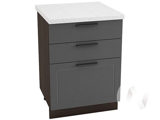кухня "глетчер": шкаф нижний с 3-мя ящиками 600, шн3я 600 «Курс-Мебель»