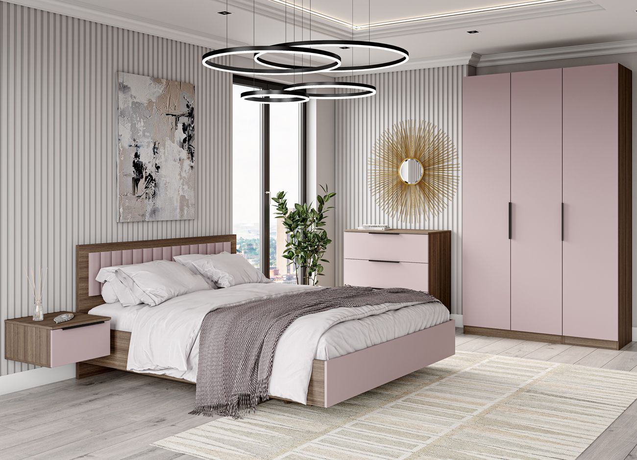 модульная спальня «роза» вариант 2 «Курс-Мебель»