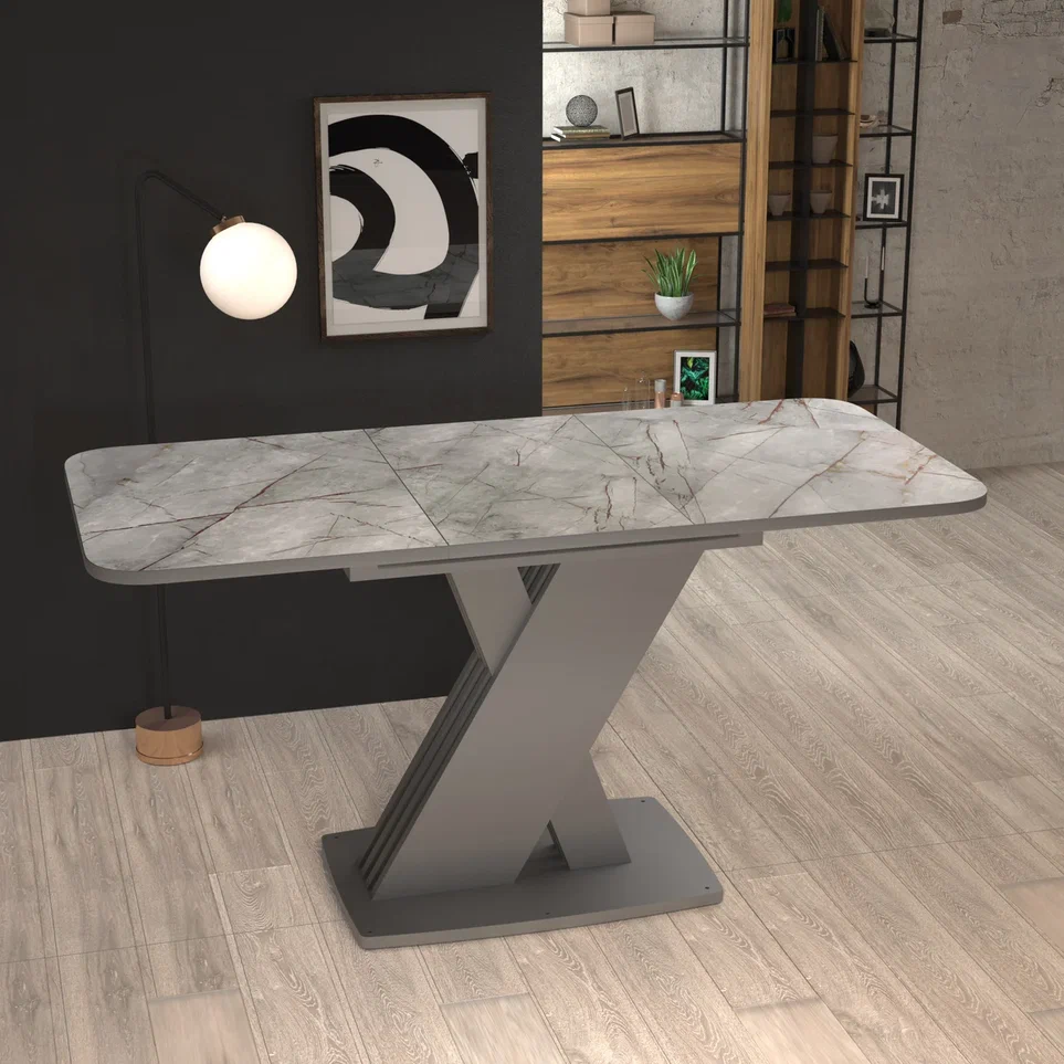 стол неаполь раздвижной в1, пластик, lemark 0435 		 «Курс-Мебель»