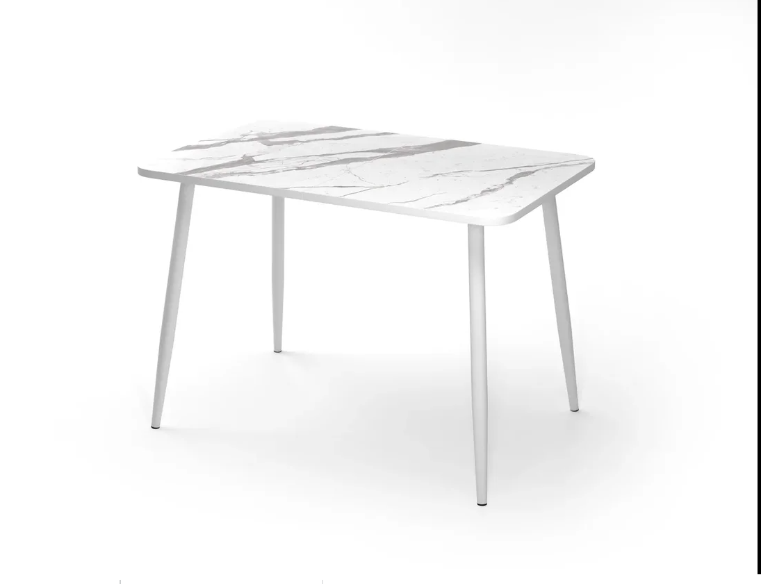 стол турин нераздвижной в1, пластик, мрамор белый «Курс-Мебель»