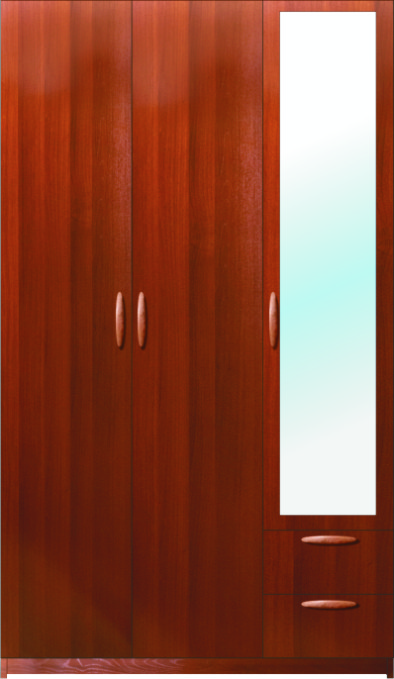 шкаф 3-х дверный стандарт 24 с зеркалом «Курс-Мебель»
