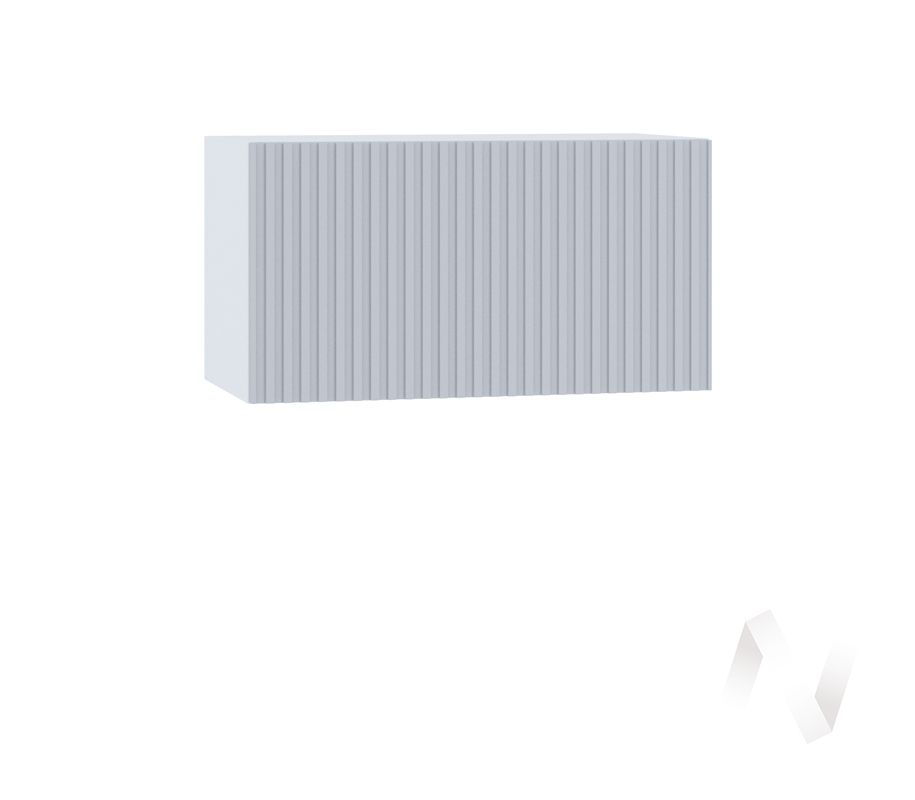 кухня "сиэль ян": шкаф верхний горизонтальный 600, швг 600 (атласный серый/корпус белый)  «Курс-Мебель»