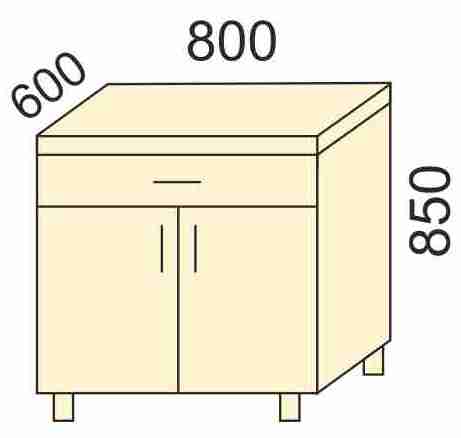 стол 1 ящик 800 мадена «Курс-Мебель»