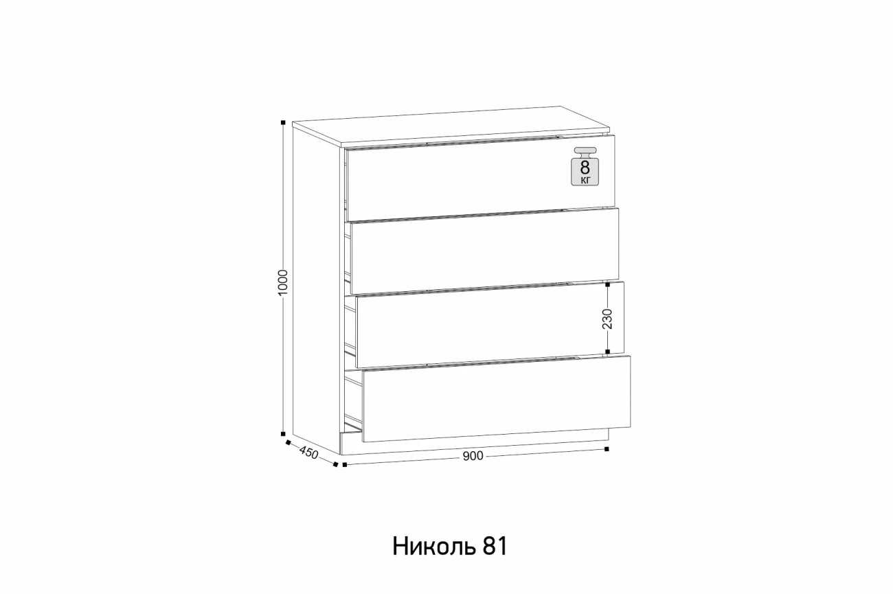 "николь 81" комод «Курс-Мебель»