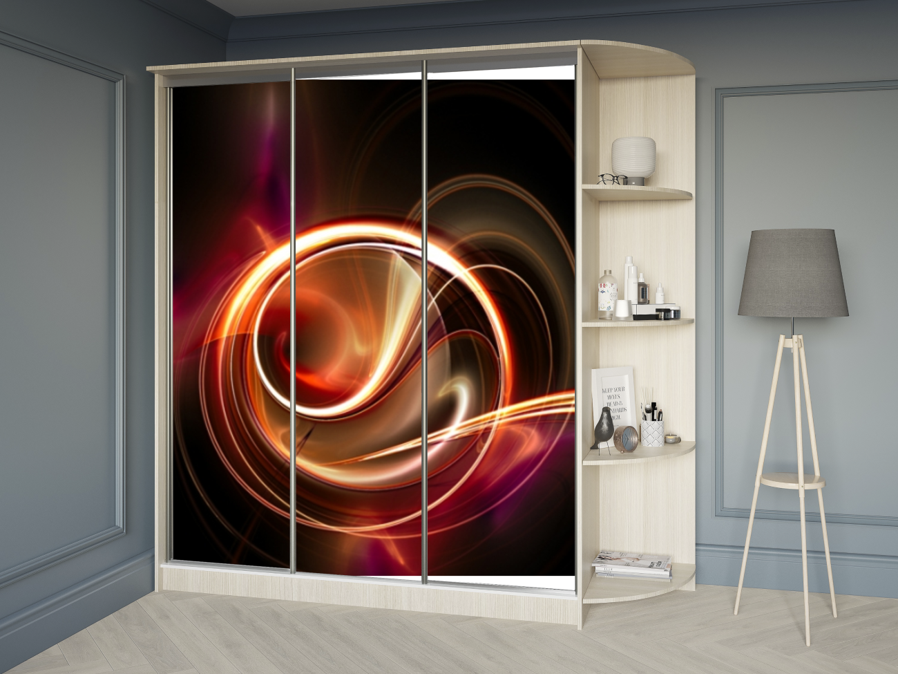 шкаф-купе 1,8м фотопечать «Курс-Мебель»