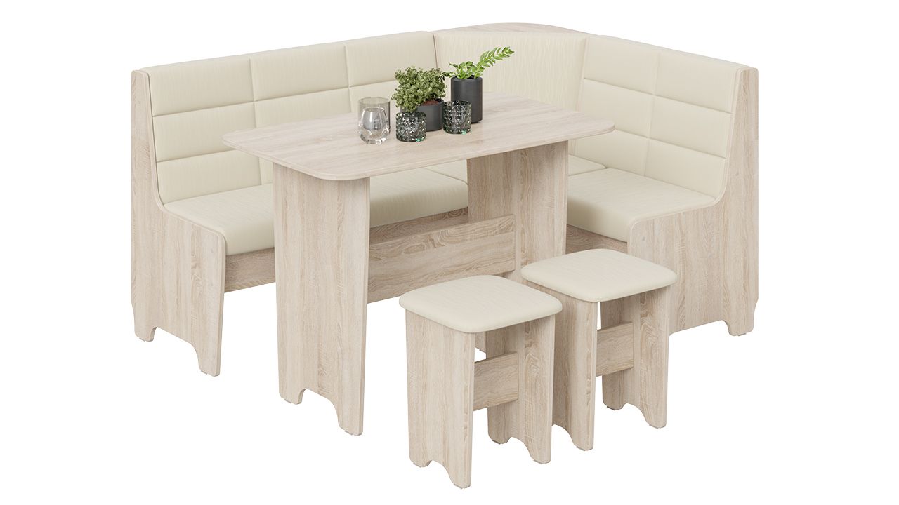 кухонный уголок «техас» исп.2 дуб сонома/кашемир крем «Курс-Мебель»