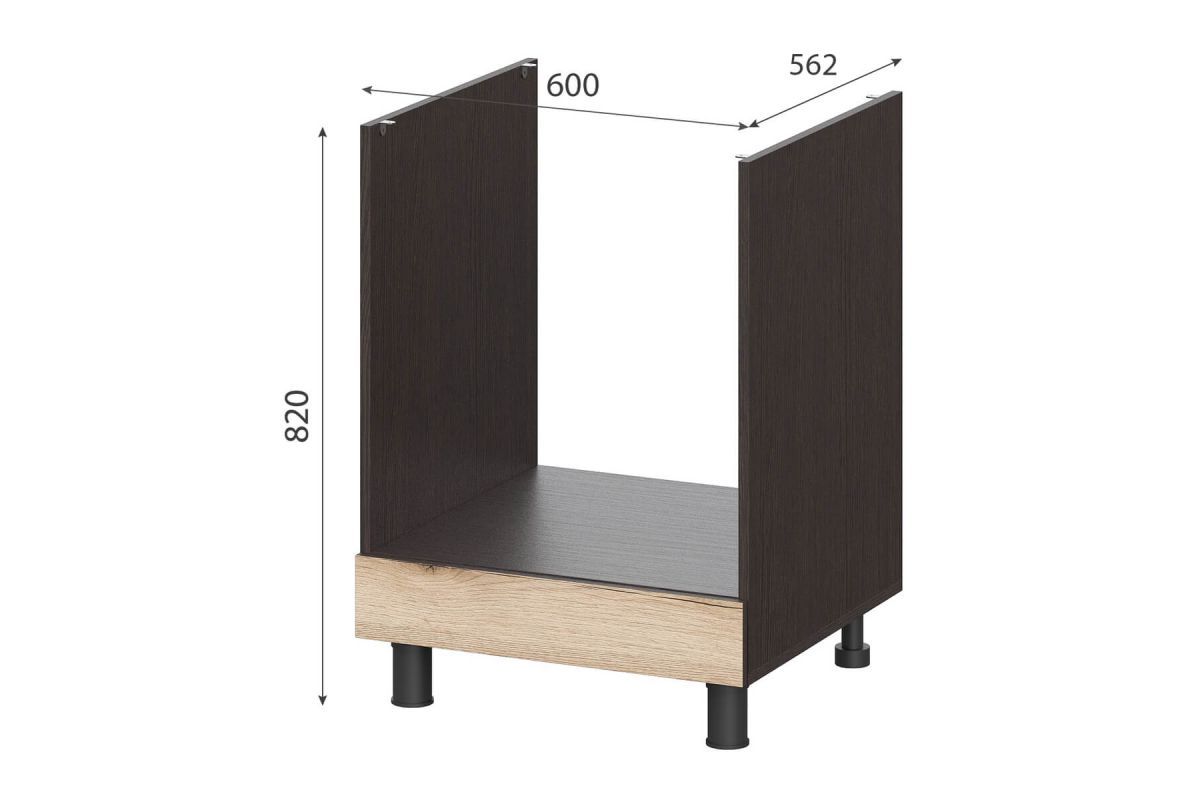 стол под духовку 0,6м 6д1 берген (без столешницы) «Курс-Мебель»