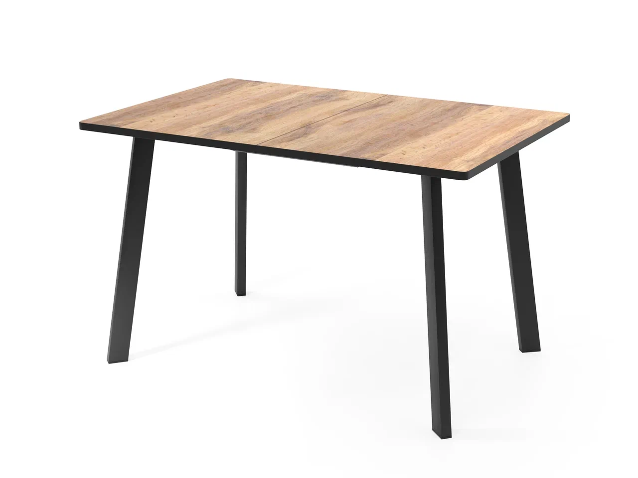 стол дублин бабочка в4, пластик, дуб вотан / черный		 «Курс-Мебель»