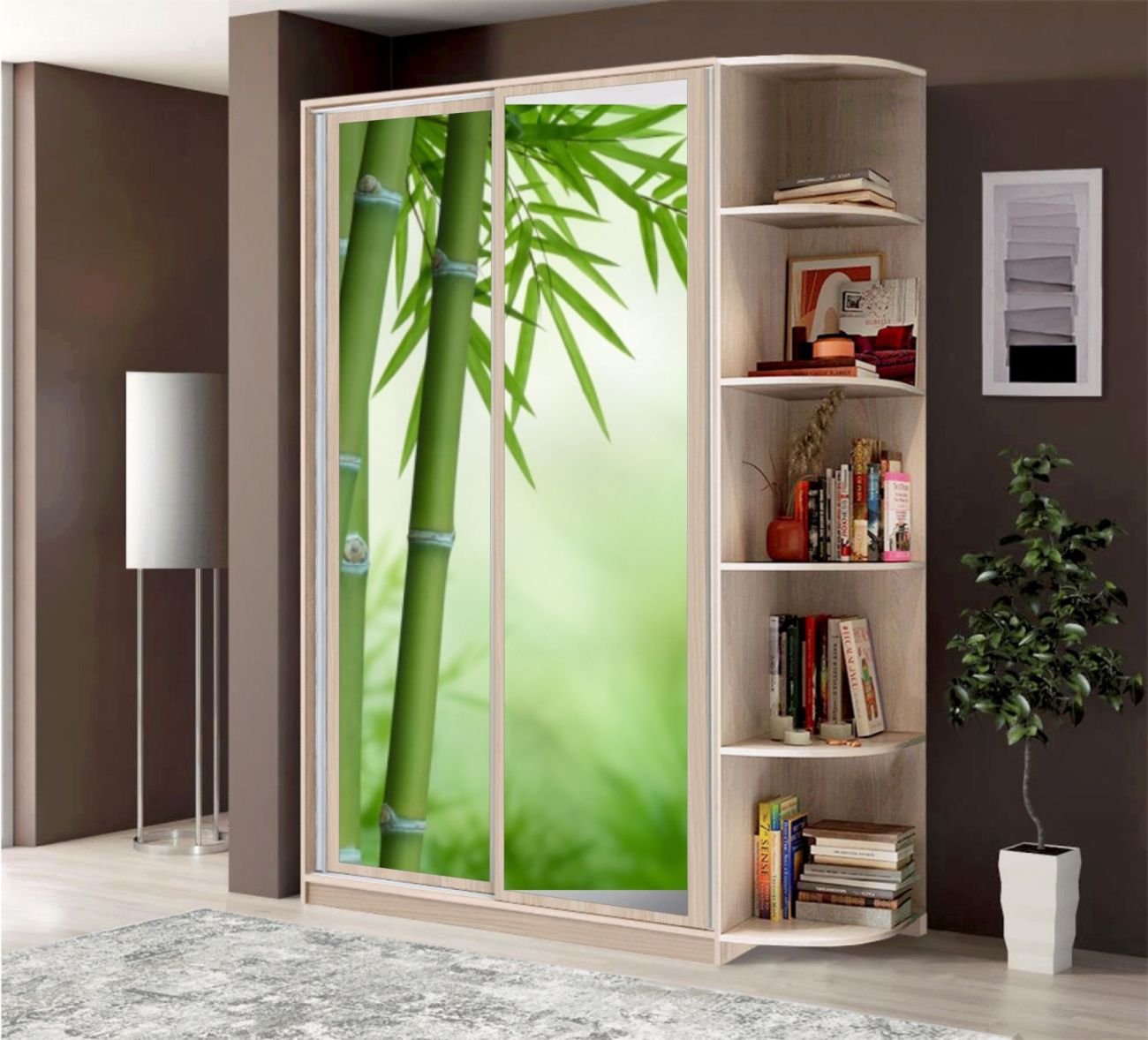 шкаф-купе 1,1м фотопечать+терминал «Курс-Мебель»