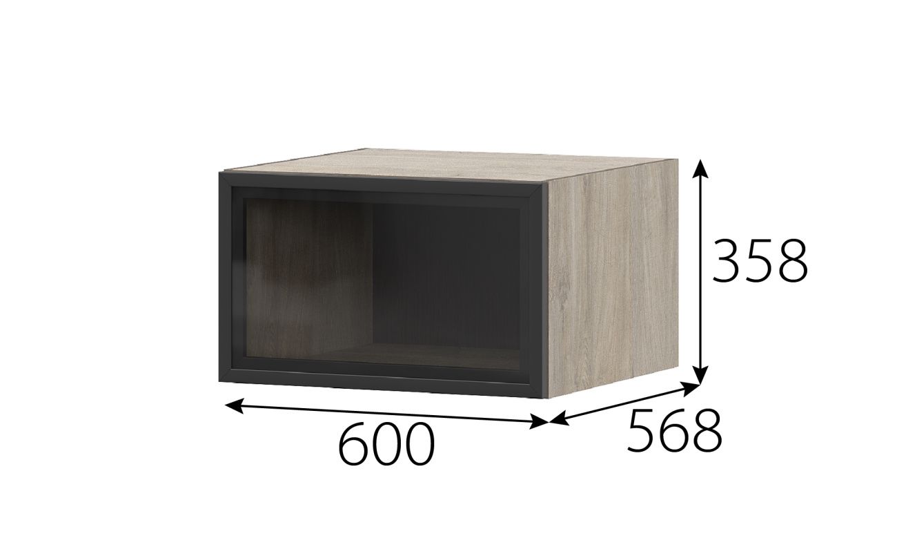 "этна" шкаф навесной барный 600 (6ап1я)+фасад рмдф  «Курс-Мебель»