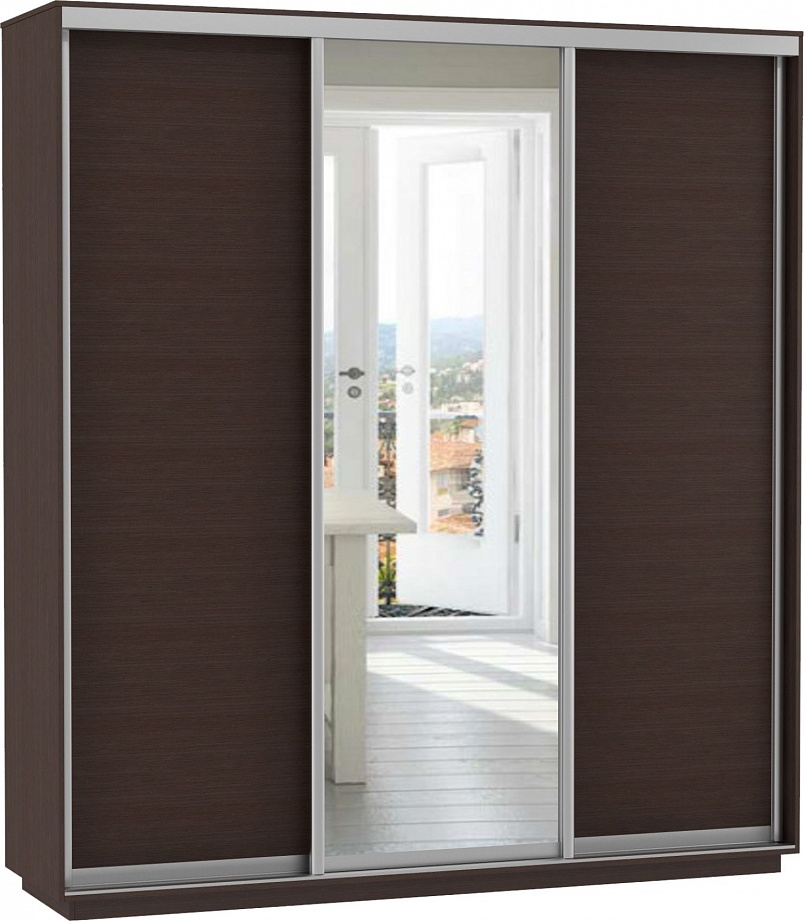 шкаф-купе 3-х дверный медиум дзд 2100 х 2200 «Курс-Мебель»