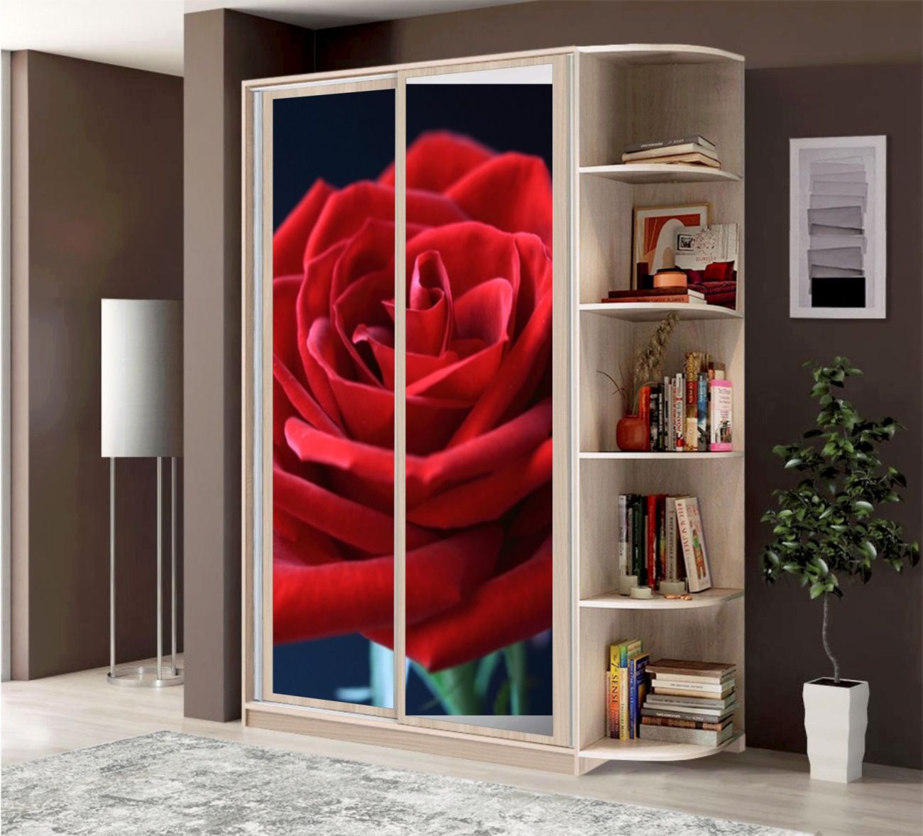 шкаф-купе 1,1м фотопечать+терминал «Курс-Мебель»