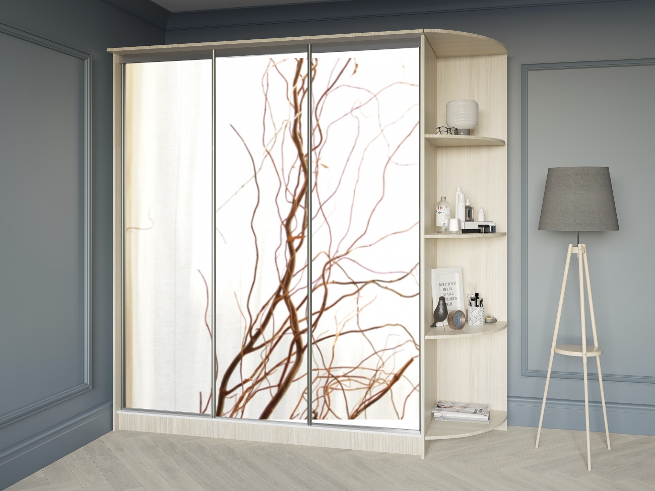 шкаф-купе 1,8м фотопечать «Курс-Мебель»