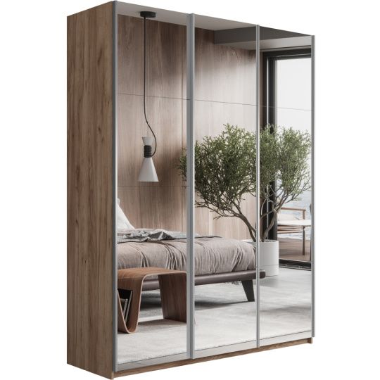 шкаф-купе прайм 1,8 м. с 3 зеркалами  «Курс-Мебель»