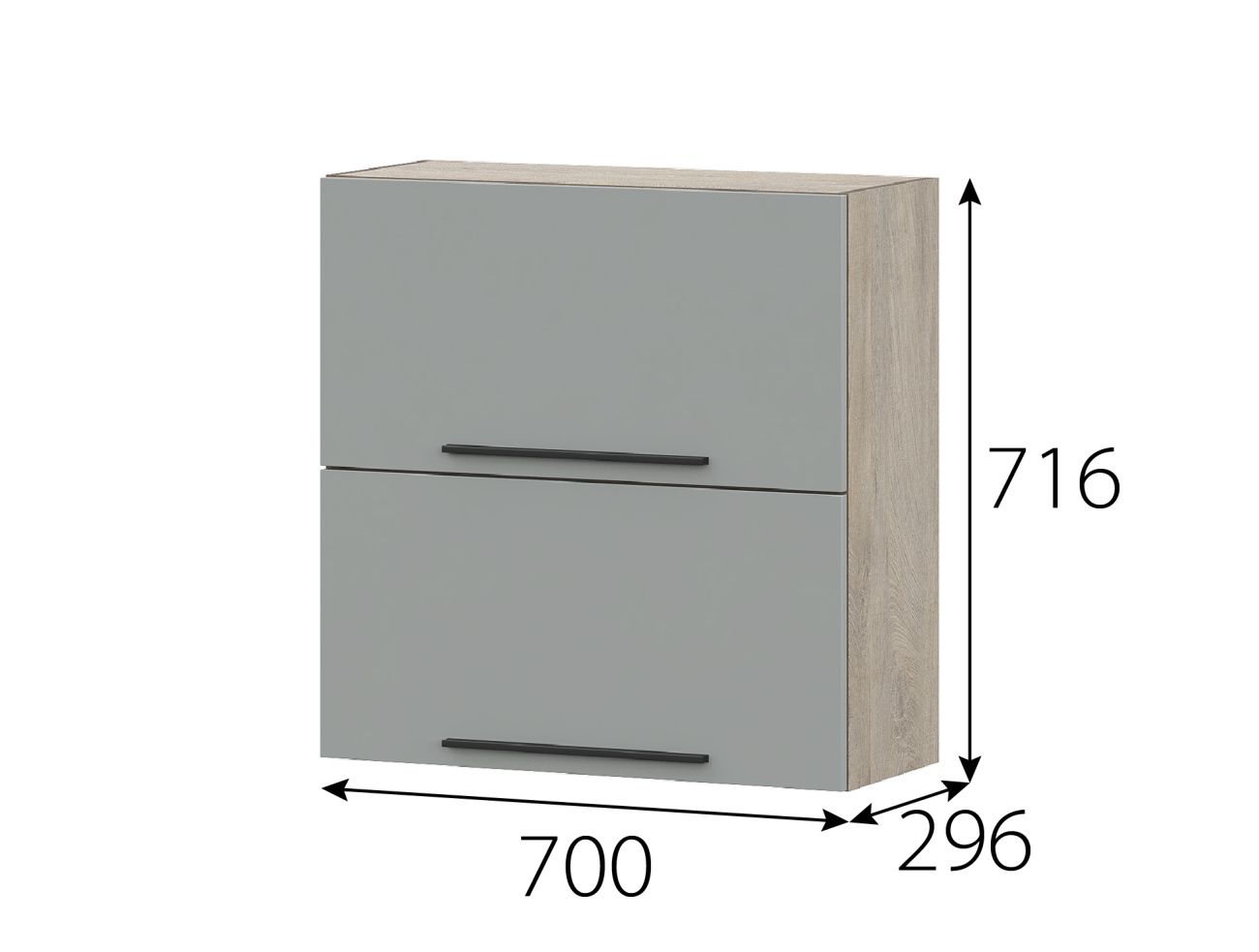 "этна" шкаф навесной барный 700 (7в2я) софт «Курс-Мебель»