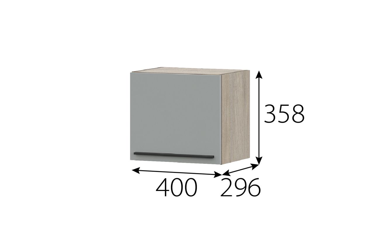 "этна" шкаф навесной барный 400 (4му1я) софт «Курс-Мебель»