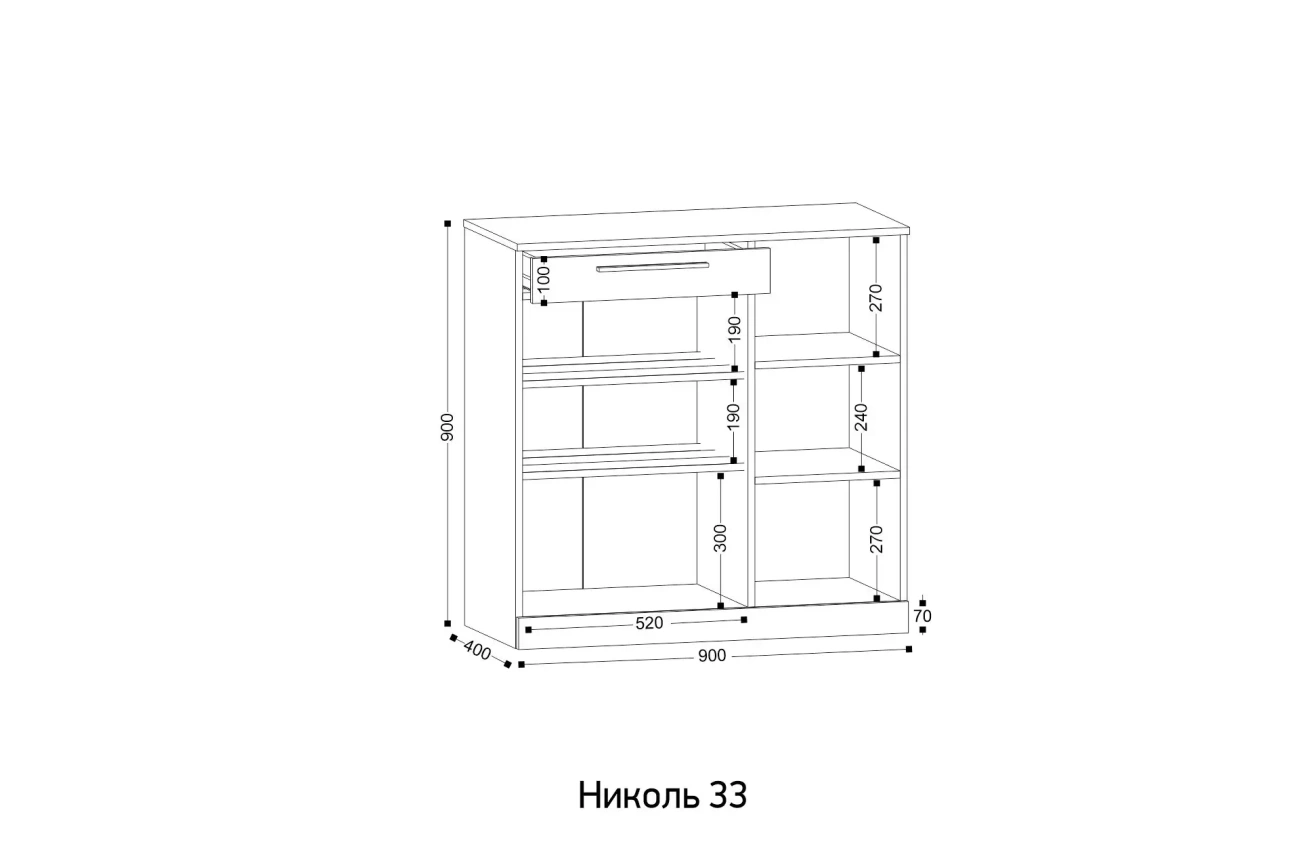 "николь 33" тумба для обуви «Курс-Мебель»
