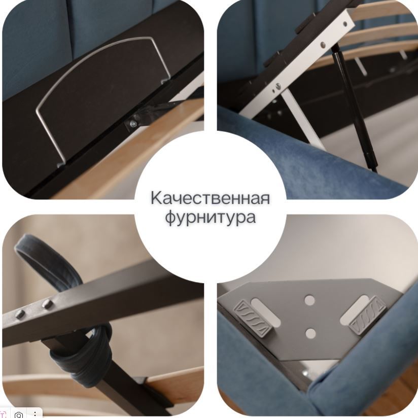 кровать line 180х200 с подъемным механизмом двуспальная «Курс-Мебель»