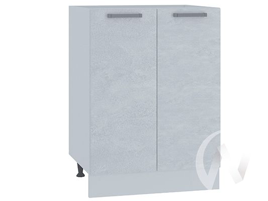 кухня "лиана": шкаф нижний под мойку 600, шнм 600 (бетон снежный/корпус венге) «Курс-Мебель»