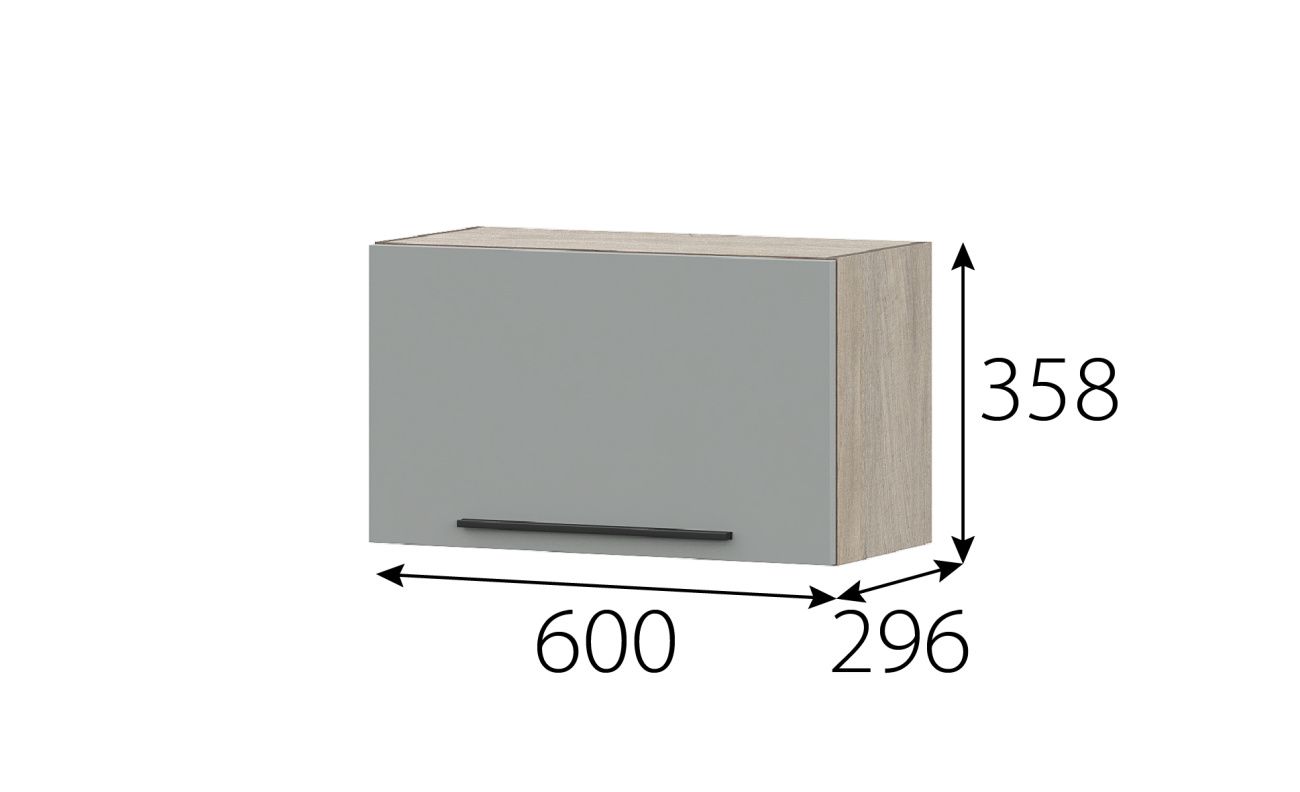 "этна" шкаф навесной барный 600 (6му1я) софт «Курс-Мебель»