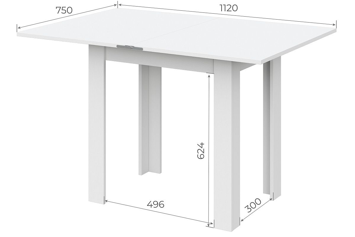 стол со 3 (раскладной) «Курс-Мебель»