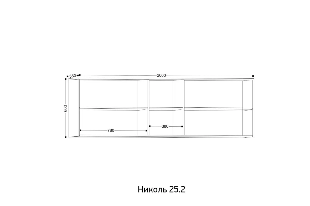 "николь 25.2" антресоль «Курс-Мебель»