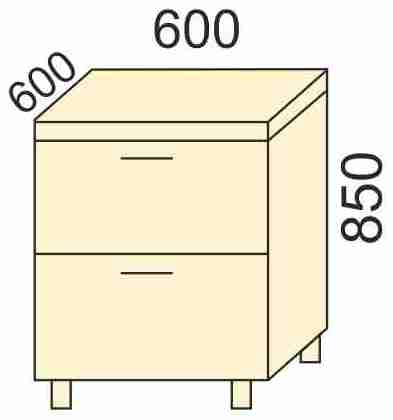 стол 2 ящика 600 мадена «Курс-Мебель»