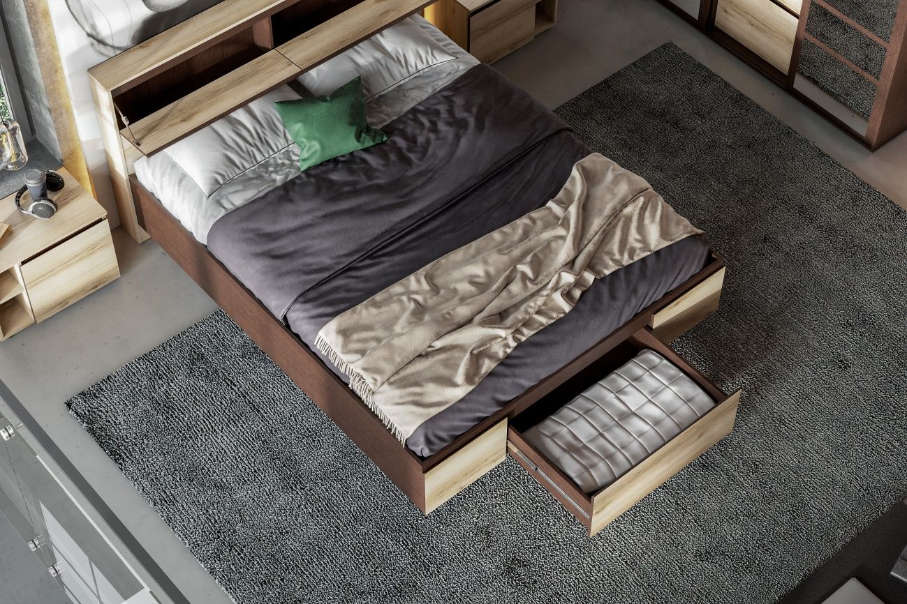 кровать двойная 1,6*2,0 берген «Курс-Мебель»