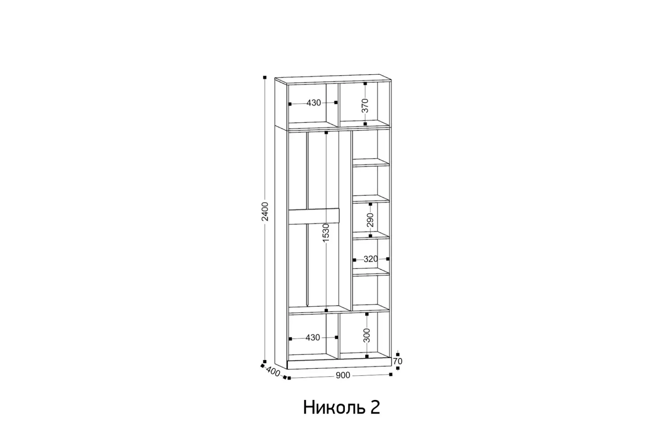 "николь 2" шкаф 2-х ств. «Курс-Мебель»