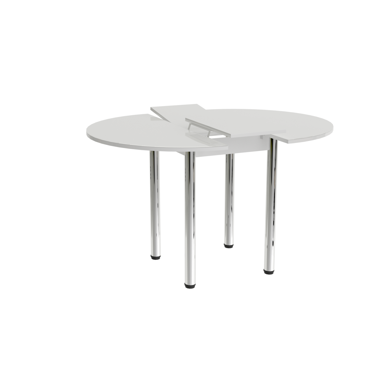 стол раздвижной (механизм бабочка) круглый стекло с фотопечатью подстолье раздвижное прямое «Курс-Мебель»