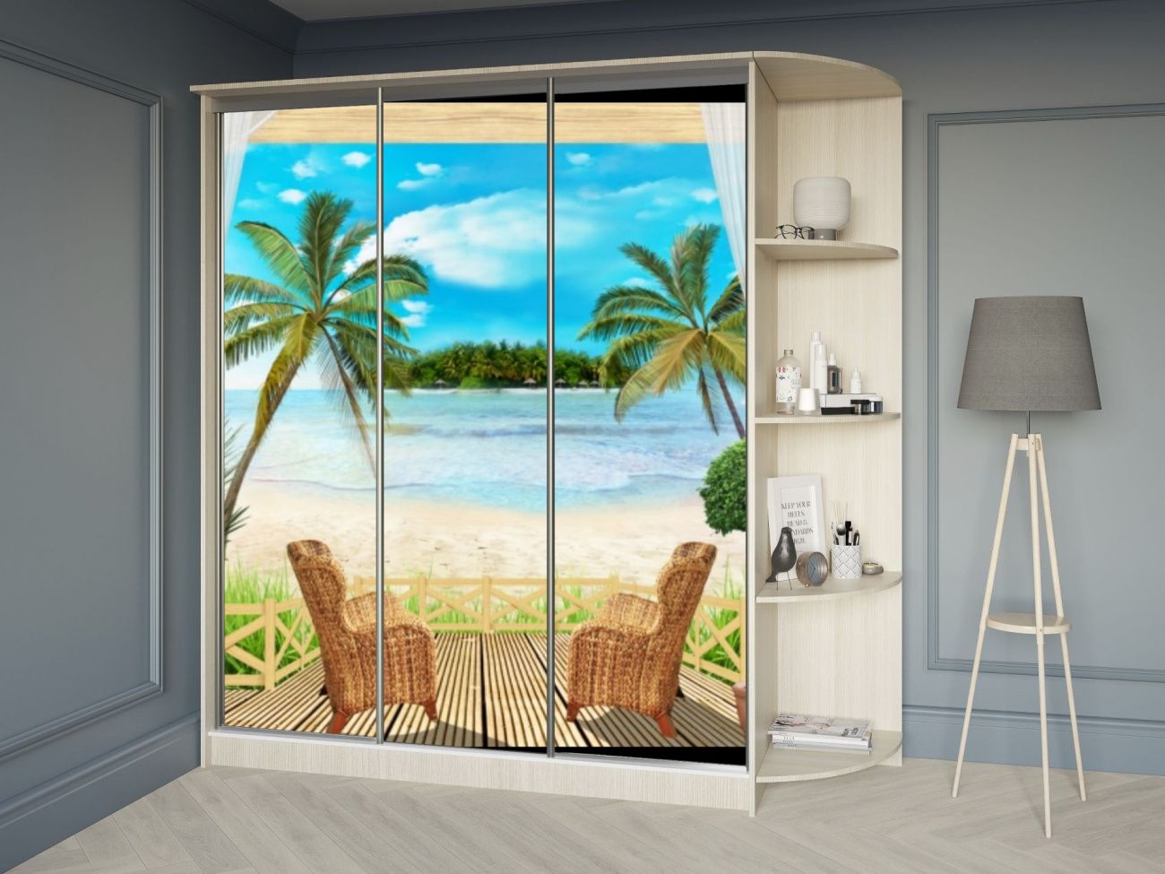 шкаф-купе 1,8м фотопечать «Курс-Мебель»