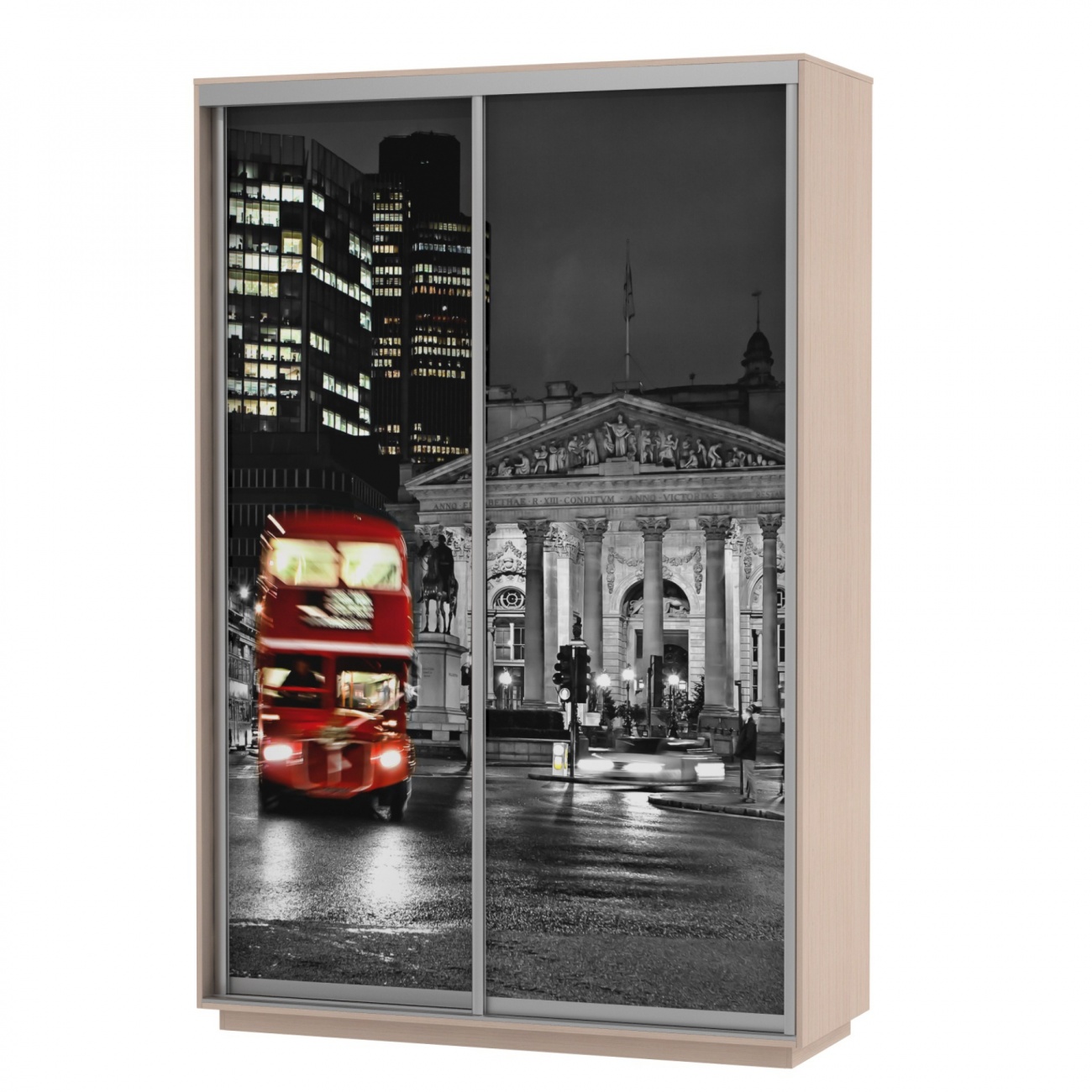 шкаф-купе 2-х дверный с фотопечатью 1600 х 2400 ночной лондон «Курс-Мебель»
