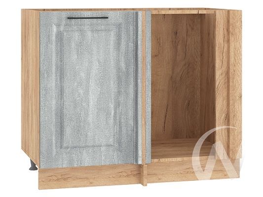 кухня "либерти": шкаф нижний угловой 990м, шну 990м новый (холст грей/корпус белый)  «Курс-Мебель»