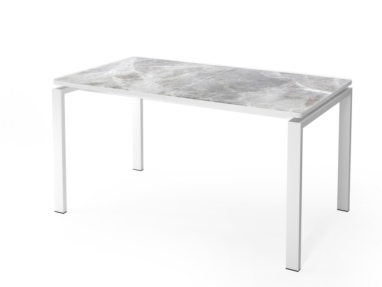 стол ареа раздвижной в4, фотопечать, мрамор серый / белый		 «Курс-Мебель»