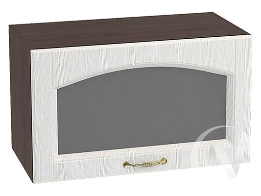 кухня "верона": шкаф верхний горизонтальный со стеклом 600, швгс 600 (ясень золотистый/корпус венге) «Курс-Мебель»