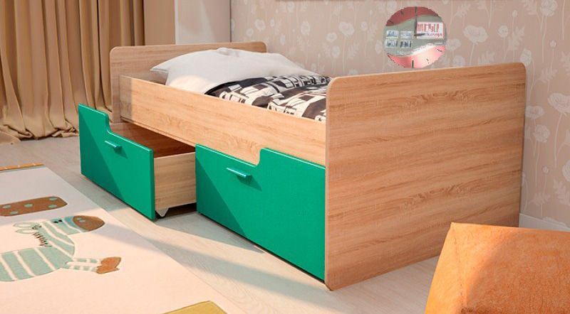 кровать умка с 2 ящиками мдф «Курс-Мебель»