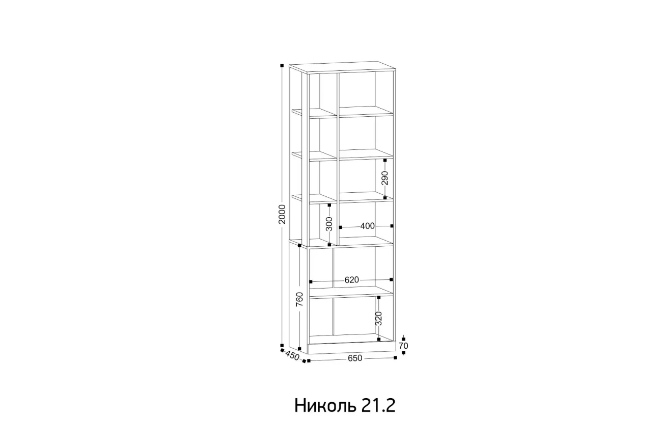 "николь 21.2" стеллаж «Курс-Мебель»