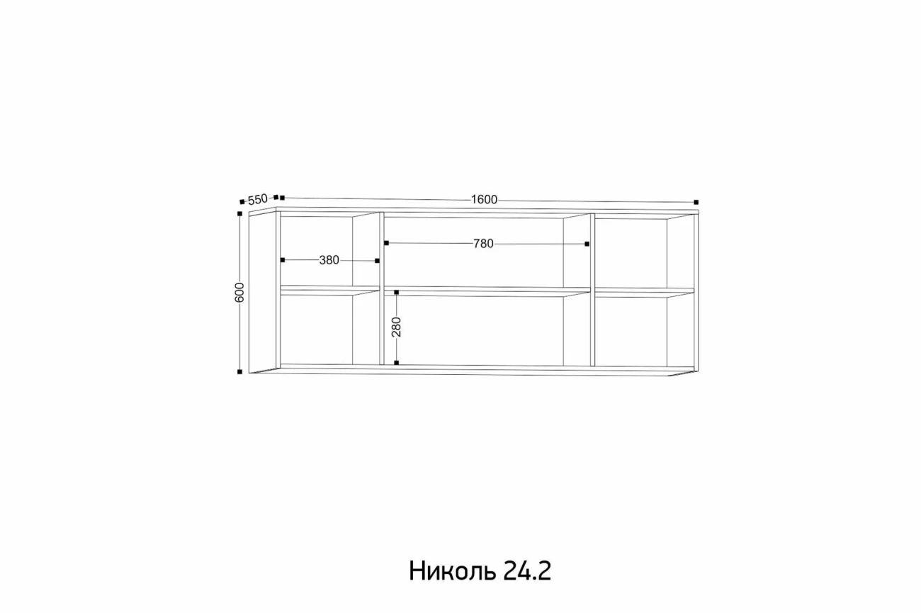 "николь 24.2" антресоль «Курс-Мебель»
