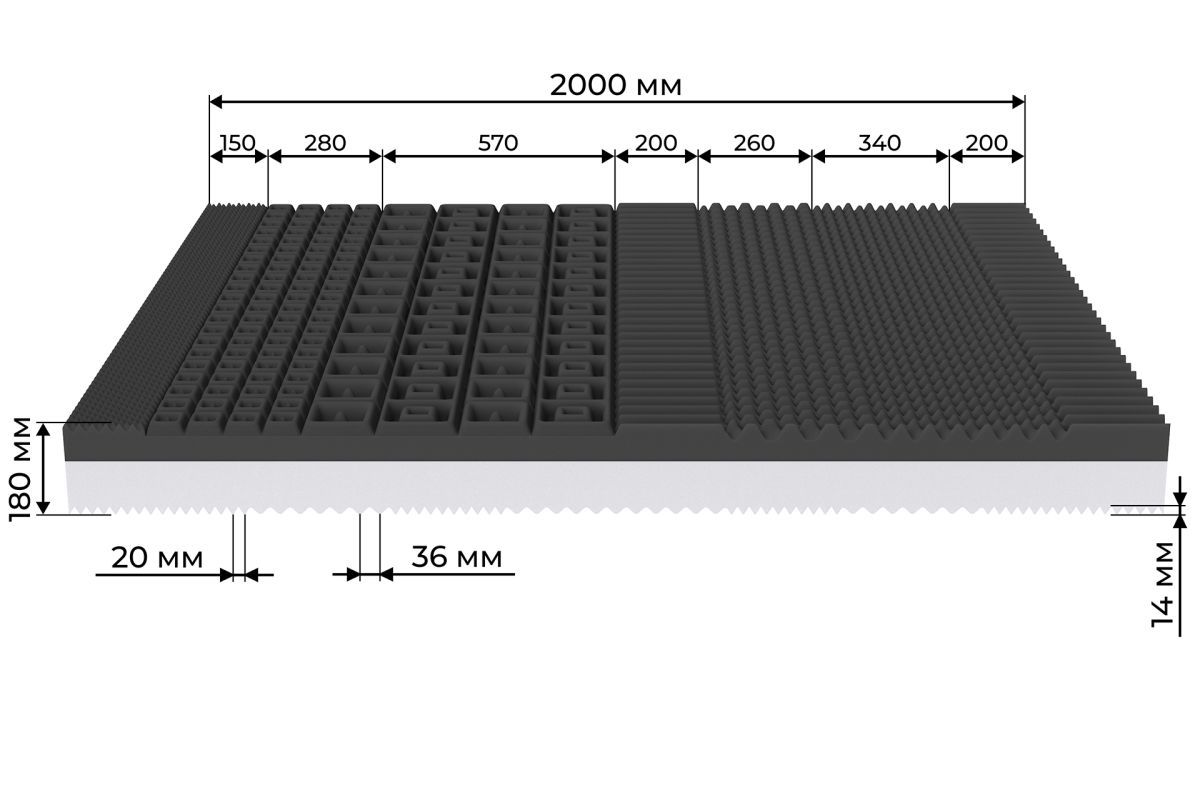 матрац fi flex 900х2000 «Курс-Мебель»
