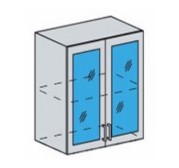мдф металлик шкаф-сушка навесной со стеклом 800/920 «Курс-Мебель»