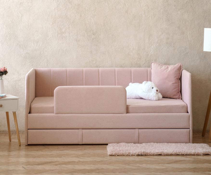 dream line 90*180 в полоску с матрасом «Курс-Мебель»