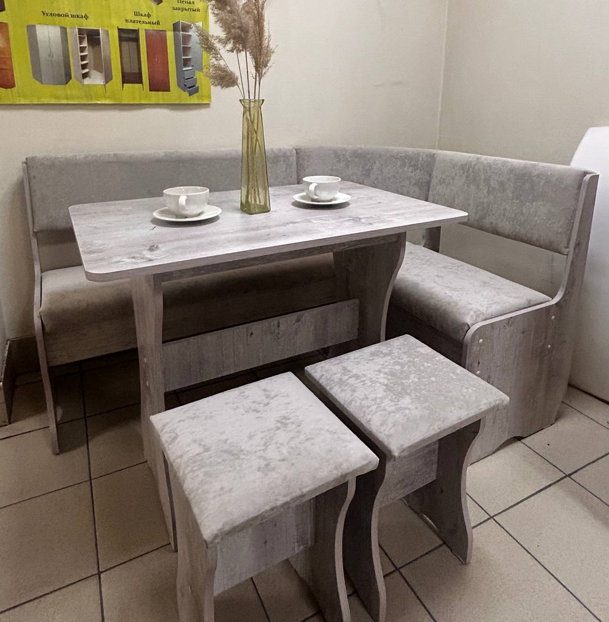 ку "миссия v"- финдус, велюр светло-серый нк	 «Курс-Мебель»